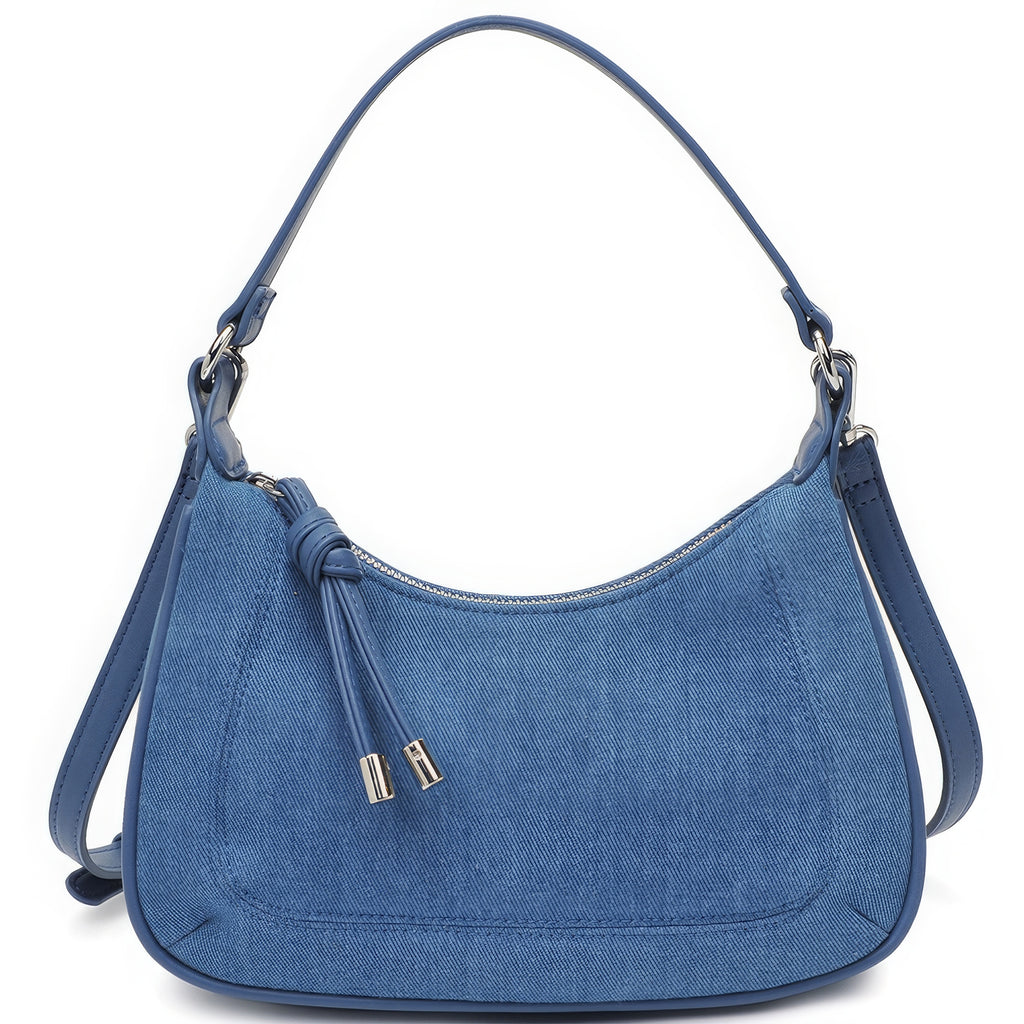 Fashion Denim Texture Shoulder Crossbody Bag